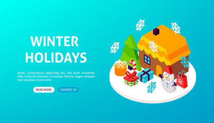 Sticker - Winter Holidays Banner