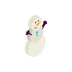 Sticker - Snowman Isometric Object