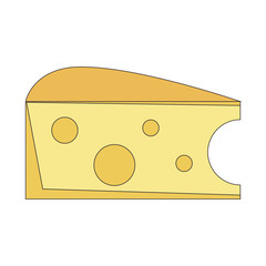 Wall Mural - piece of cheese icon design