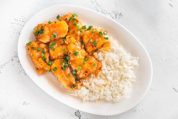 Sticker - Portion of orange chicken