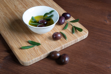 Olive oil and olives