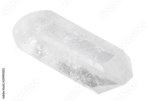 Fotomural Beautiful rock crystal gemstone on white background