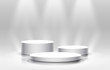 © hobbitfoot - White winners podium for business concepts, Podium object