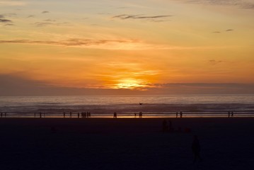 Sticker - walking on the beach at sunset-Seaside, Oregon 3