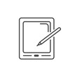 © Stockgiu - tablet digital pen technology icon line design