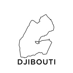 Wall Mural - Djibouti map vector design template