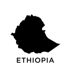 Wall Mural - Ethiopia map vector design template