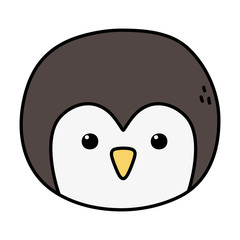 Sticker - penguin face polar animal bird icon