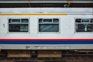 Poster - Train wagon in the Station of Schaerbeek, Brussels, Belgium