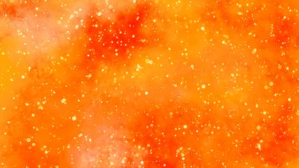 Wall Mural - flying snowflakes on blurred red background. looped christmas animation.