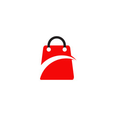 Sticker - Shopping bag icon logo design vector template