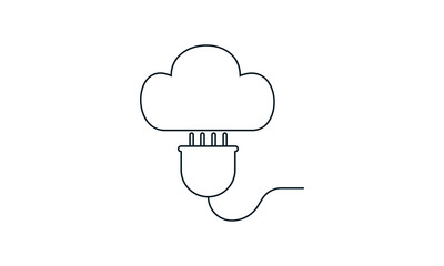 Cloud connecting icon for cloud network applications