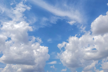 background, blue sky with white clouds