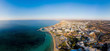 Top view of Ayia NAPA, Cyprus. Aerial view of the Mediterranean coastal resort town.