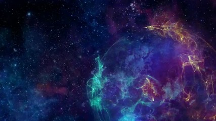 Wall Mural - abstract nebula in space. looped science fiction animation