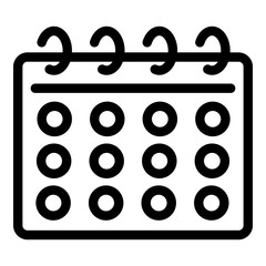 Poster - Office calendar icon. Outline office calendar vector icon for web design isolated on white background