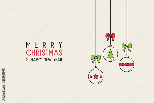 Xmas background with ornaments Tableau sur Toile