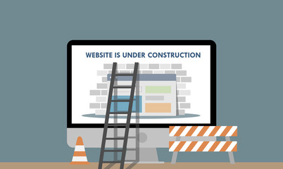 Wall Mural - website is under construction work coming soon