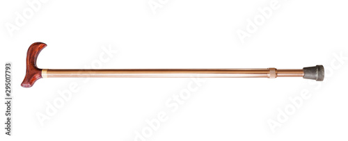 Fotomural medical adjustable walking stick isolated on white