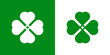 © teracreonte - Logotipo con trebol con 4 hojas entrelazado en verde y blanco