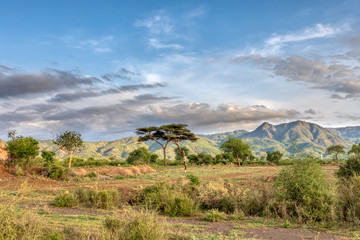 ethiopian landscape near arba minch. ethiopia southern nations region, africa omo valley wilderness