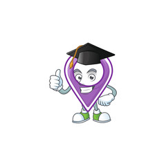 Wall Mural - Graduation pin location icon for direction clue