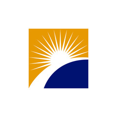 Wall Mural - sun logo. sky symbol. earth icon. vector illustration.