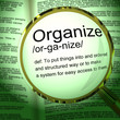 Organize or organization means to systematically arrange - 3d illustration