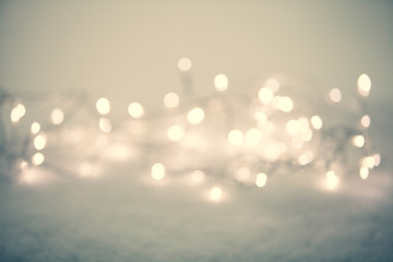 Wall Mural - silver and white bokeh lights defocused. abstract background