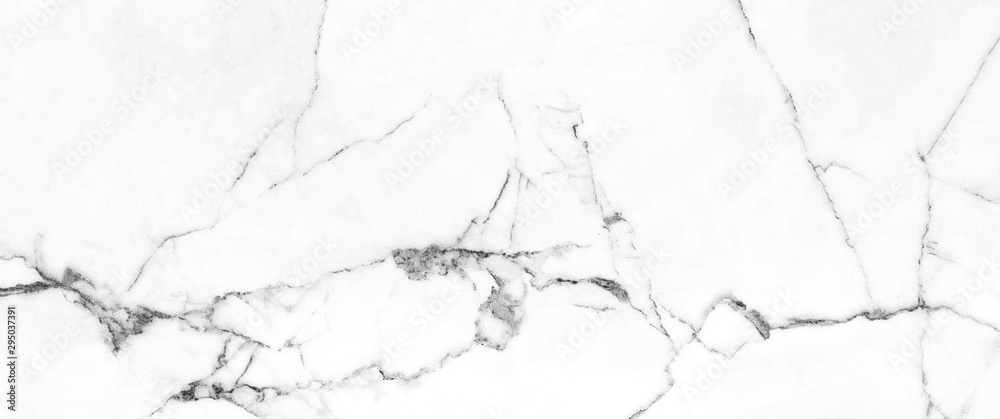 White Carrara Marble Texture Background With Curly Grey-Brown Colored Veins, It Can Be Used For Interior-Exterior Home Decoration and Ceramic Decorative Tile Surface, Wallpaper, Architectural Slab. - obrazy, fototapety, plakaty 