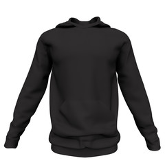 Poster - Mockup men black hoodie. 3d rendering