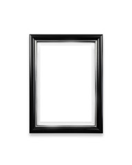 Wall Mural - ฺblack picture frame isolated on white background