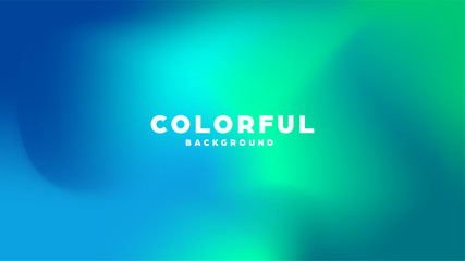 Wall Mural - Colorful modern abstract background with neon gradient. Dynamic color flow poster, banner. Vector illustration.