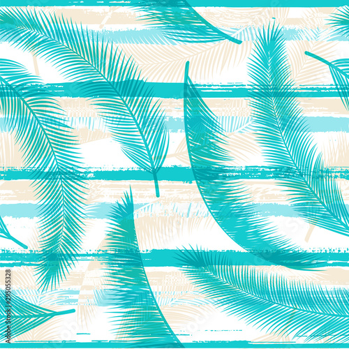 Jungle coconut palm leaves tree branches