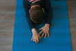 © Ivan - Little boy is engaged in gymnastics on a yoga Mat, standing on knees, age about 5 years old.