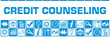 © ileezhun - Credit Counseling Blue White Box Grid Business Symbols