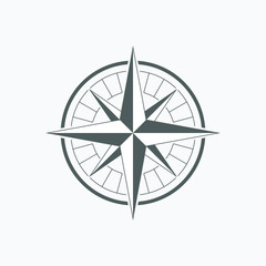 Wall Mural - Compass icon. Wind rose sign. Compass symbol isolated on white background. Vector illustration