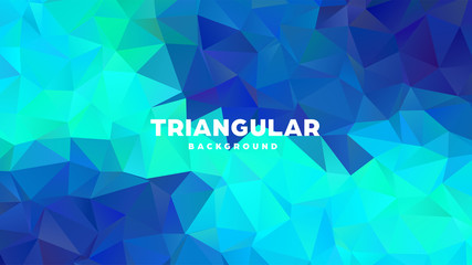 Wall Mural - Triangle polygonal abstract geometric background. Colorful gradient design. Low poly shape banner. Vector illustration.