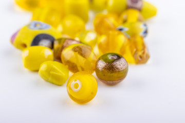 Canvas Print - Glass beads closeup