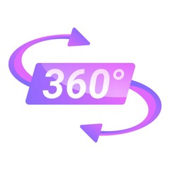 Poster - Vr panoramic icon. Cartoon of vr panoramic vector icon for web design isolated on white background
