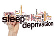 Sleep deprivation word cloud