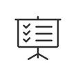 © Dmytro - presentation board outline ui web icon. presentation board vector icon for web, mobile and user interface design isolated on white background