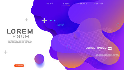 Poster - abstract trendy gradient fluid shapes composition.background design. landing page template. vector i