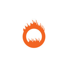 Poster - Fire icon logo design vector template