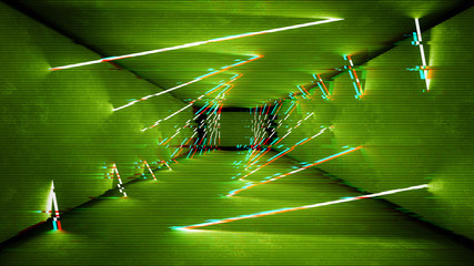Poster - Modern abstract black glitch tv wallpaper. Grunge background in futuristic design. Television screen error. Abstract pixel video damage noise glitch error .