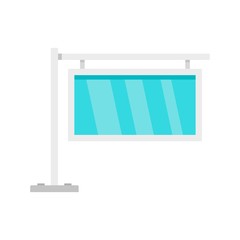 Wall Mural - Glass city light banner icon. Flat illustration of glass city light banner vector icon for web design