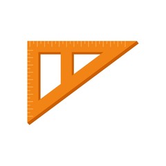Poster - Angle ruler icon. Flat illustration of angle ruler vector icon for web design