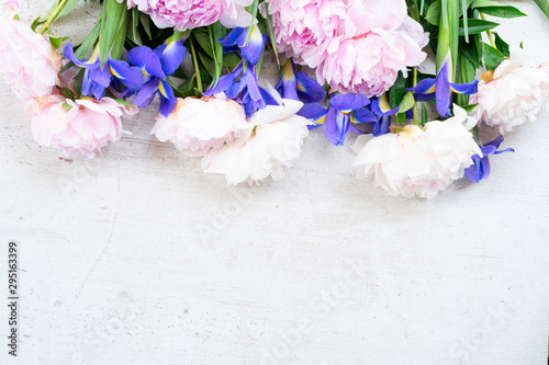 Fresh peony flowers