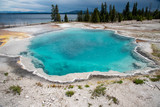 Fototapeta Nowy Jork - Geothermal feature at west thumb at Yellowstone National Park (USA)