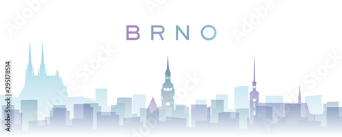 Brno Transparent Layers Gradient Landmarks Skyline